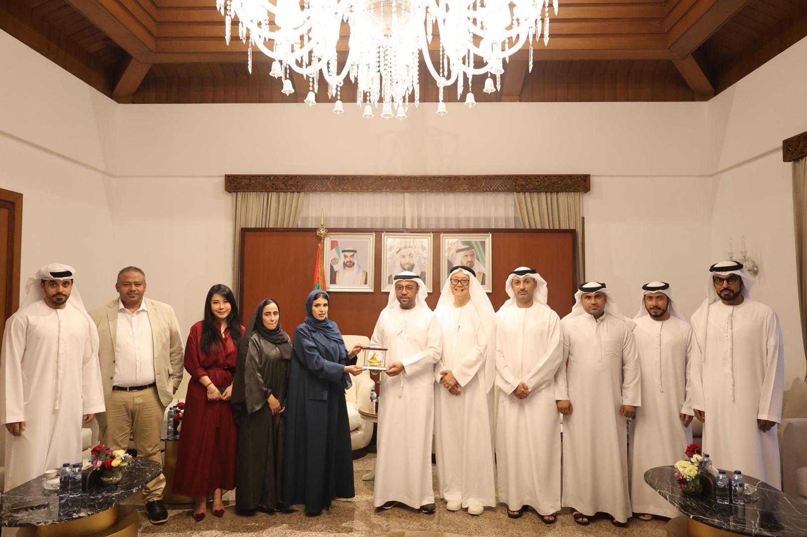 The Ajman Chamber delegation visits the UAE Embassy in Indonesia during Trade Expo participation